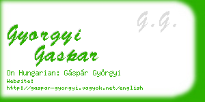 gyorgyi gaspar business card