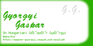 gyorgyi gaspar business card